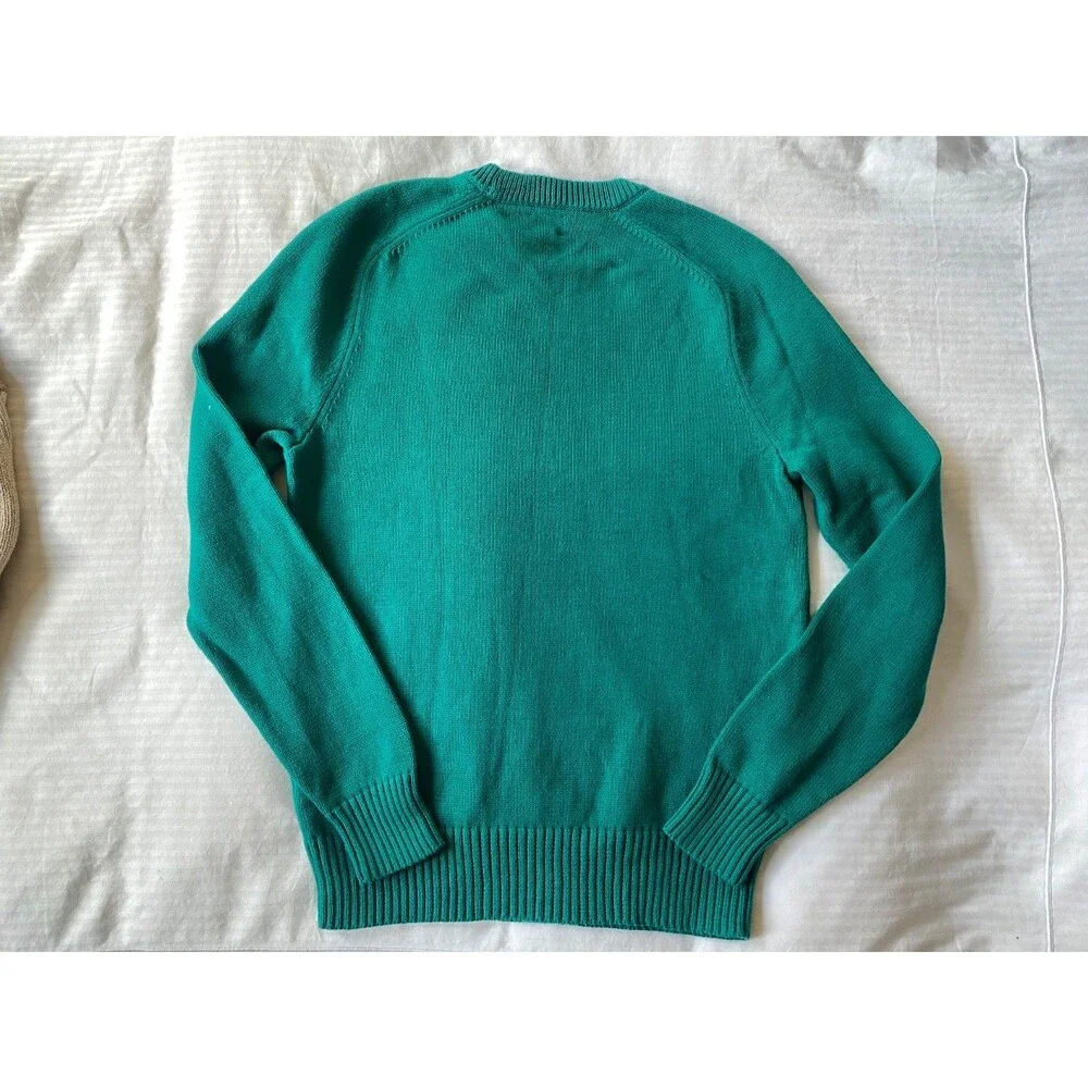 J. Crew Heritage Cotton Crewneck Sweater Teal Blue Green NWOT Men’s Size S